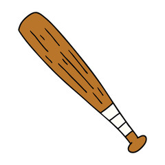 cartoon doodle of a baseball bat