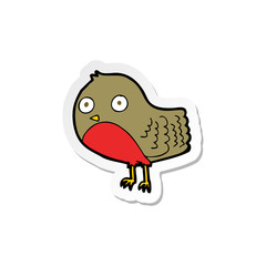 sticker of a cartoon robin