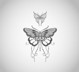 Butterflies graphic illustration