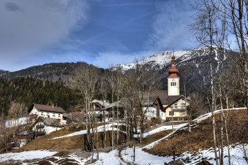 Dellach, Gailtal, Kärnten, Österreich, Dellach im Gailtal, Winter, Jahreszeit, Gailtaler Alpen,...