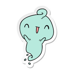 sticker cartoon kawaii cute dead ghost