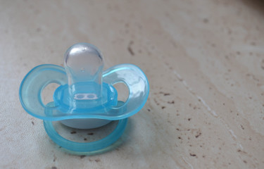 Blue baby pacifier