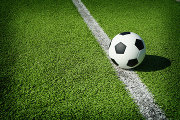 soccer field with a ball