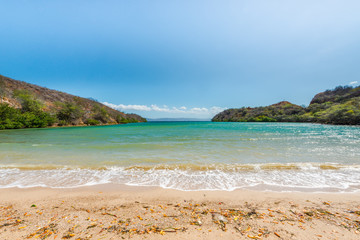Turquoise waters on a sunny day at Golfo de Cariaco, Sucre State - Venezuela