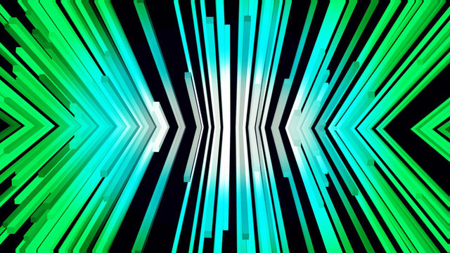 Futuristic line background in neon greens and blues