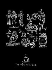 카페 포스터 / 손으로 그린 커피 그림