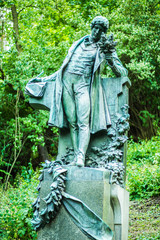 Karel Hynek Macha statue at Petrin , Prague