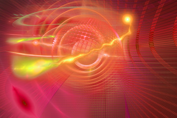 Energy vortex, abstract futuristic techno background.