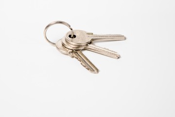 Three keys on white background.
