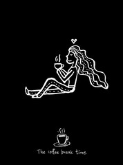 카페 포스터 / 손으로 그린 커피 그림