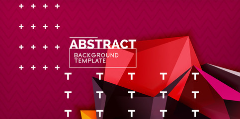 Low poly design 3d triangular shape background, mosaic abstract design template