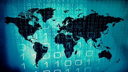 Obraz premium Business big data in cyber world