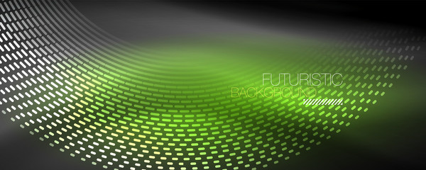 Obraz premium Digital flowing wave particles abstract background, vector smoke effect design