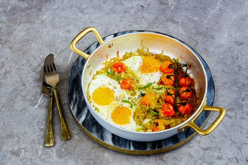 Breakfast fried eggs