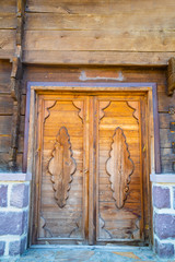 Nostalgic and worn wooden door