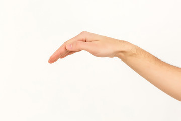 hands on white background