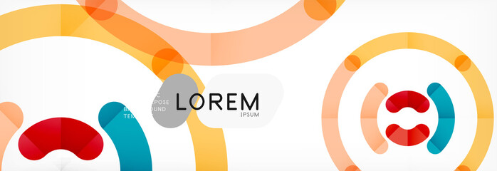 Line design circles abstract background