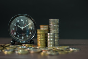 Time for savings money concept, banking and business idea.
