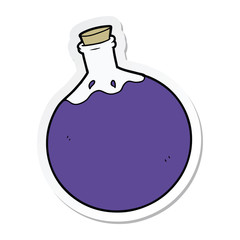 sticker of a halloween potion cartoon