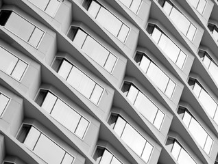 Architecture of window building modern style - monochrome