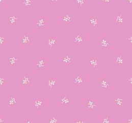 flower shape pink vector seamless pattern