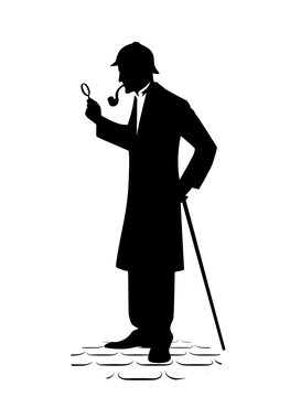 recommend clip art: Icon of the detective with a magnifying glass.