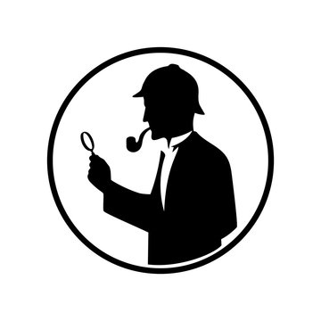 Icon of the detective with a magnifying glass.