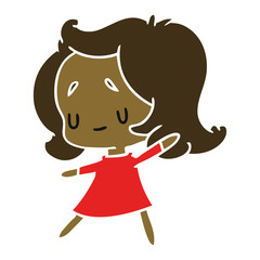 cartoon of a cute kawaii girl