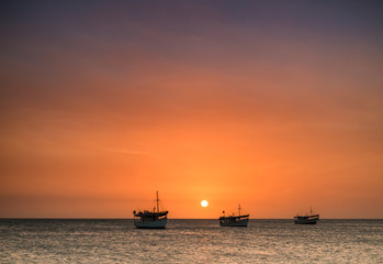 Beautiful and colorful sunset landscape at Macanao, Margarita Island - Venezuela