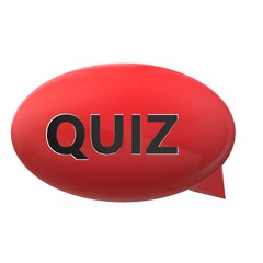 3D quiz speech bubble on white background. flat style. quiz speech bubble icon for your web site design, logo, app, UI. quiz symbol. 3d quiz sign.