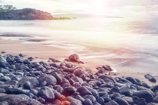 beach at sunset