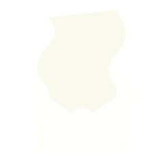 quirky hand drawn cartoon letter and envelope