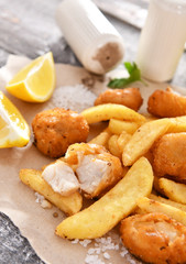Fish and chips - traditional english fast food