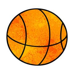 Fototapeta premium retro grunge texture cartoon basket ball