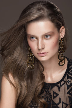 beautiful young girl.  Jewelry.  wealth.  happiness. beauty