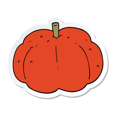 sticker of a cartoon pumpkin