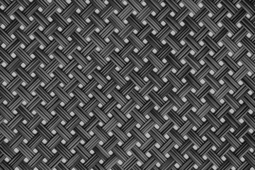 black grey dark wicker pattern for background Rattan texture, detail handcraft bamboo weaving texture background. woven pattern.