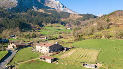 countryside village at basque country, Spain