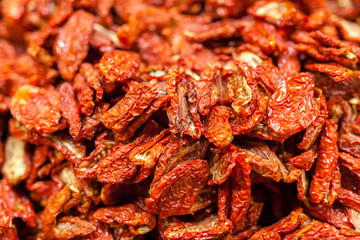 Sun-dried tomatoes on local market