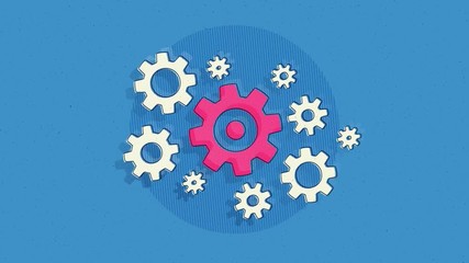 Set of 4 Problem Solving Symbol Animations Featuring Various Depictions of Solutions. Textured Hand Drawn Jittery Low Frame Rate Stop Frame Motion Effect.