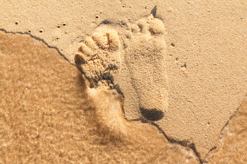 footprints in the sand