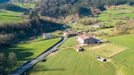 countryside village at basque country, Spain
