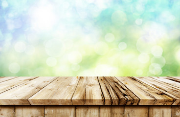 Empty wooden table background