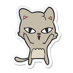 sticker of a cartoon cat