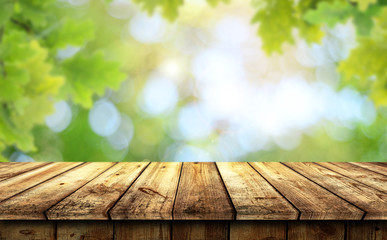 Empty wooden table background