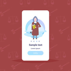 judge man court worker holding book and hummer low justice professional occupation concept male cartoon character full length flat copy space