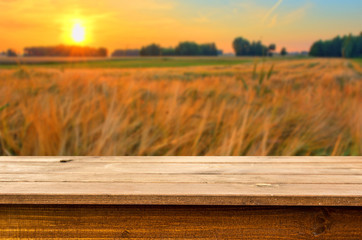 Empty wooden table background