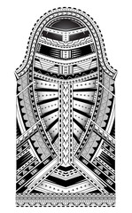 Polynesian style sleeve tattoo