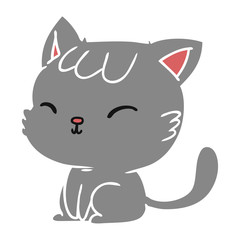cartoon of cute kawaii cat