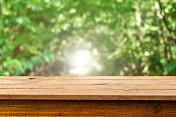 Empty wooden table background